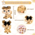 thumbnail image 6 of Mini Pet Toy Dog Collie #893 with Collar Bowknot Accessories,Collectible Mini Toy Figurines, 6 of 9