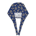 thumbnail image 3 of Kdxio Anchors and Nautical Pattern Turban Hat for Women Men Comfortable Adjustable Cleaning Working Cap with Sweatband, 3 of 8