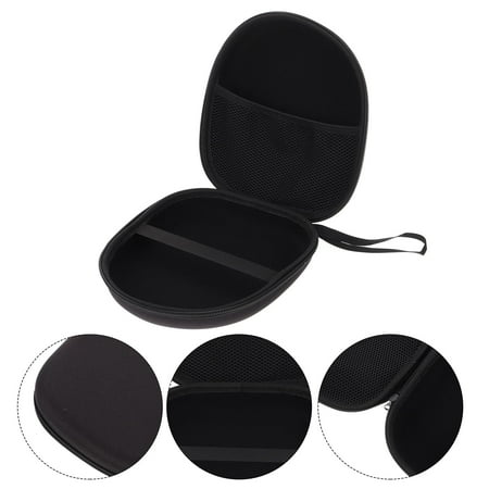 HONMEET Compact Headphone Case Black with Velvet Lining for Protection