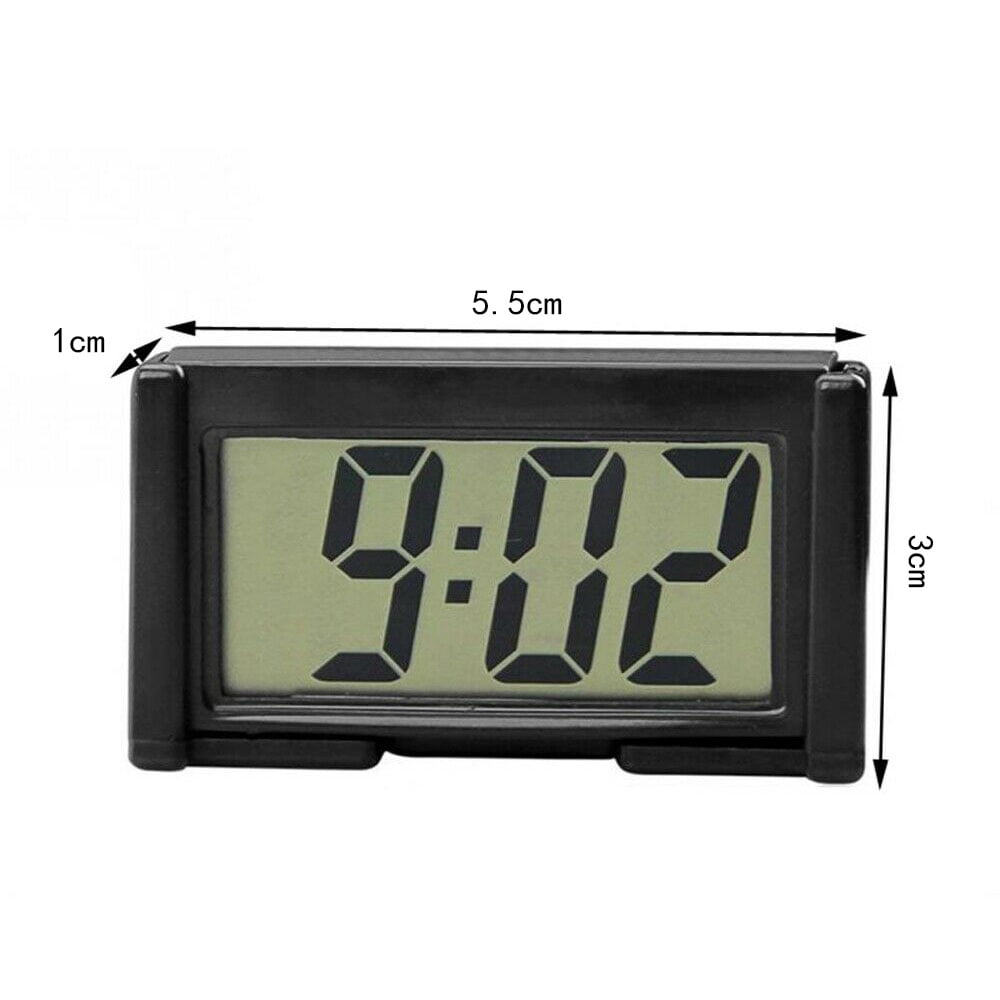 Mini Digital LCD Screen Table Auto Car Dashboard Date Clock K1Q2 Time Small S1P2 