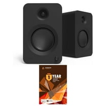 Kanto REN MB Bluetooth Powered Bookshelf Speakers - Matte Black Pair with 1 Year Amber Protection Extension Plan (2024)