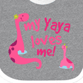 thumbnail image 4 of Inktastic My Yaya Loves Me Granddaughter Dinosaur Girls Baby Bib, 4 of 4