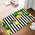thumbnail image 2 of Vsdgher Lemons on Striped print Flannel Anti-Slip Floor Mat Comfort Mat Floor Carpet for Decor, Non-Slip, Home, Office, Laundry, Durable, 2 of 5
