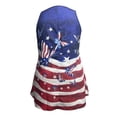 thumbnail image 3 of Plus Size Women 4th of July Patriotic Tank Top V Neck Star Stripe Butterfly Print Sleeveless Loose Summer Casual Vest, 3 of 3