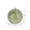 thumbnail image 2 of Vickerman 10" Contemporary Plastic Hail Ball Ornament in Glitter Lime Green, 2 of 2