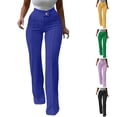 thumbnail image 2 of Women's Straight Leg Dress Pants, Stretchy High Waisted Basic Solid Business Casual Trousers with Pockets, 2 of 6