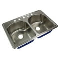 thumbnail image 5 of Transolid Meridian 33'' L x 22'' W Double Basin Drop-in Kitchen Sink, 5 of 6