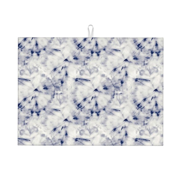 Fotbe Indigo Tie Dye Alfombrilla de Secado para Cocina con Estampado, 18x24 Pulgadas
