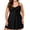 Black, variant on QLEICOM Womens Swimsuits Tummy Control Plus Size Swimsuit Coverup Swimsuits For Two Piece Bathing Suits Floral Print Tank Tops With Boyshorts Tummy Control Swimming Suits Black 3XL