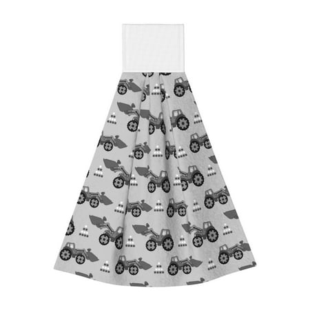 

Sikiie Gray Tractor Hand Towel with Loop Hanging Towel Absorbent Tie Towels for Kitchen Tea Bar Bathroom Decor