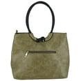 thumbnail image 2 of CTM  Textured Synthetic Leather Tote Handbag with Handle (Women), 2 of 4