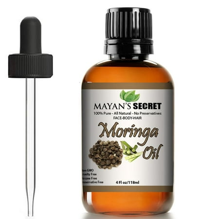 Moringa Energy Oil 100% Pure Moringa Seed Oil from Cold Pressed Rejuvenate Dull Skin - Great for Hair and Face, Botanical Anti-aging Beauty - Great for Cuts, Rashes, Burns - Pure,
