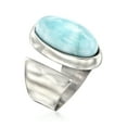 thumbnail image 3 of Ross-Simons Larimar Wrap Ring in Sterling Silver, Women's, Adult, 3 of 7