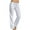 White2, variant on Ladies' Solid Cotton And Linen Temperament Slim Casual Trousers