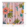 thumbnail image 5 of Waterproof Beautiful Colorful Floral Shower Curtain 72x72 Inch Boho Style Polyester Unique Shower Curtain for Bathroom Hotel Home Decor with 12 Plastic Hooks, 5 of 5