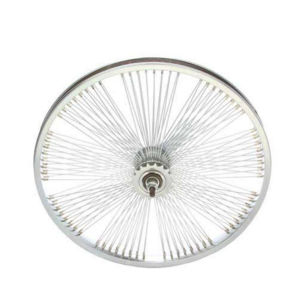20" Fan 144 Spoke Coaster Wheel 14G Chrome. Bicycle wheel