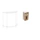 thumbnail image 1 of Mesita de noche de acrílico,Mesa auxiliar de acrílico transparente Mesa auxiliar transparente en capas,Mesa pequeña de acrílico,mesita de noche pequeña,compacta,caja de pañuelos,Funda, 1 of 8