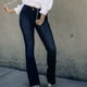 thumbnail image 1 of Pntutb moda mujer botón sólido cintura alta bolsillo Jeans pantalones bengalas pantalones de mezclilla Pntutb Pntutb-2645, 1 of 1