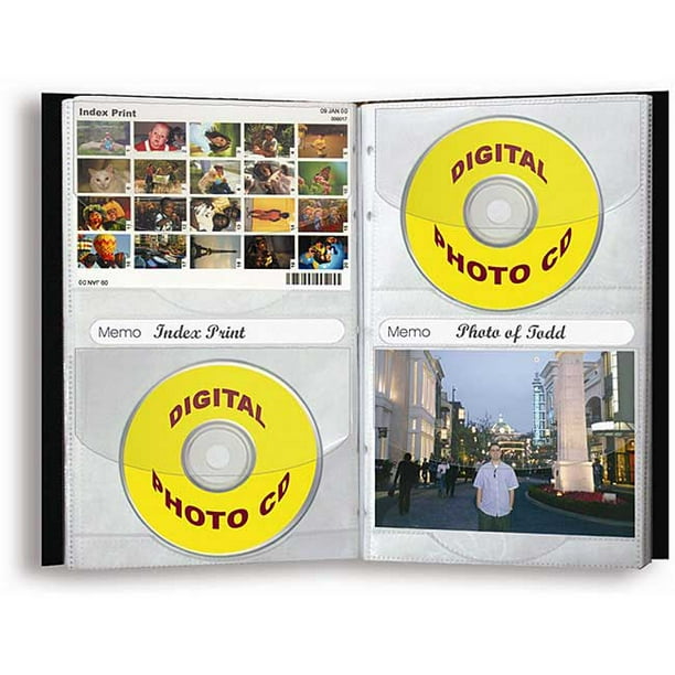 Pioneer Photo Albums CD48 Digital CD Photo Album 48 CDS/4X6 Photo 2UP Black