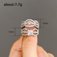 thumbnail image 6 of APIPEE 2pcs His and Hers Wedding Ring Sets Couples Engagement Rings Women and Men 925 Sterling Silver AAA Cubic Zirconia Eight Hearts Eight Arrows Banquet Party Ring, 6 of 10