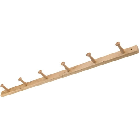 

Idesign Natural Wood 6-Peg Rack