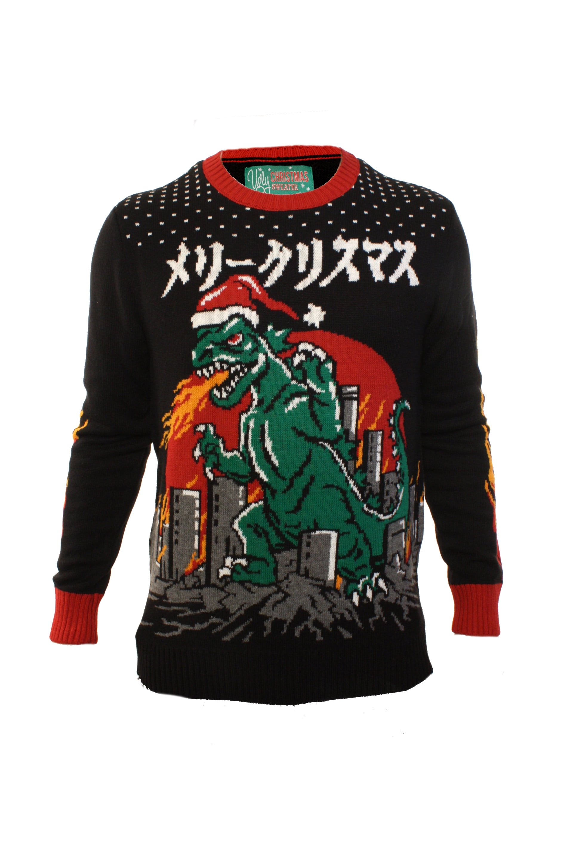 fire christmas sweater