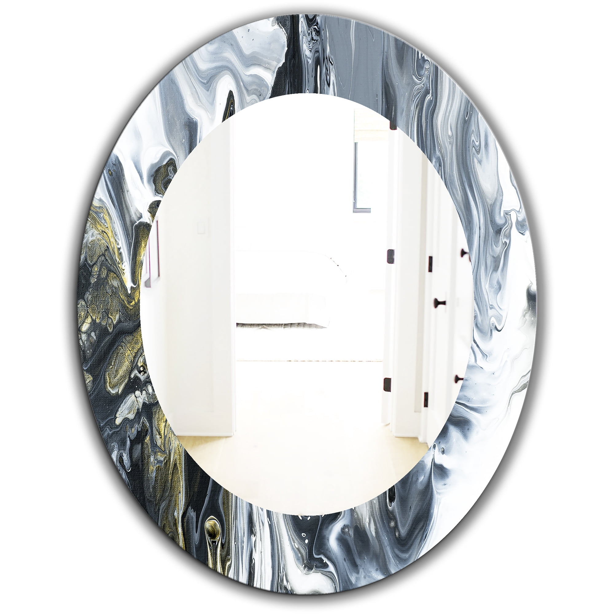 Home & Kitchen Designart Fire and Ice Minerals I Farmhouse Mirror