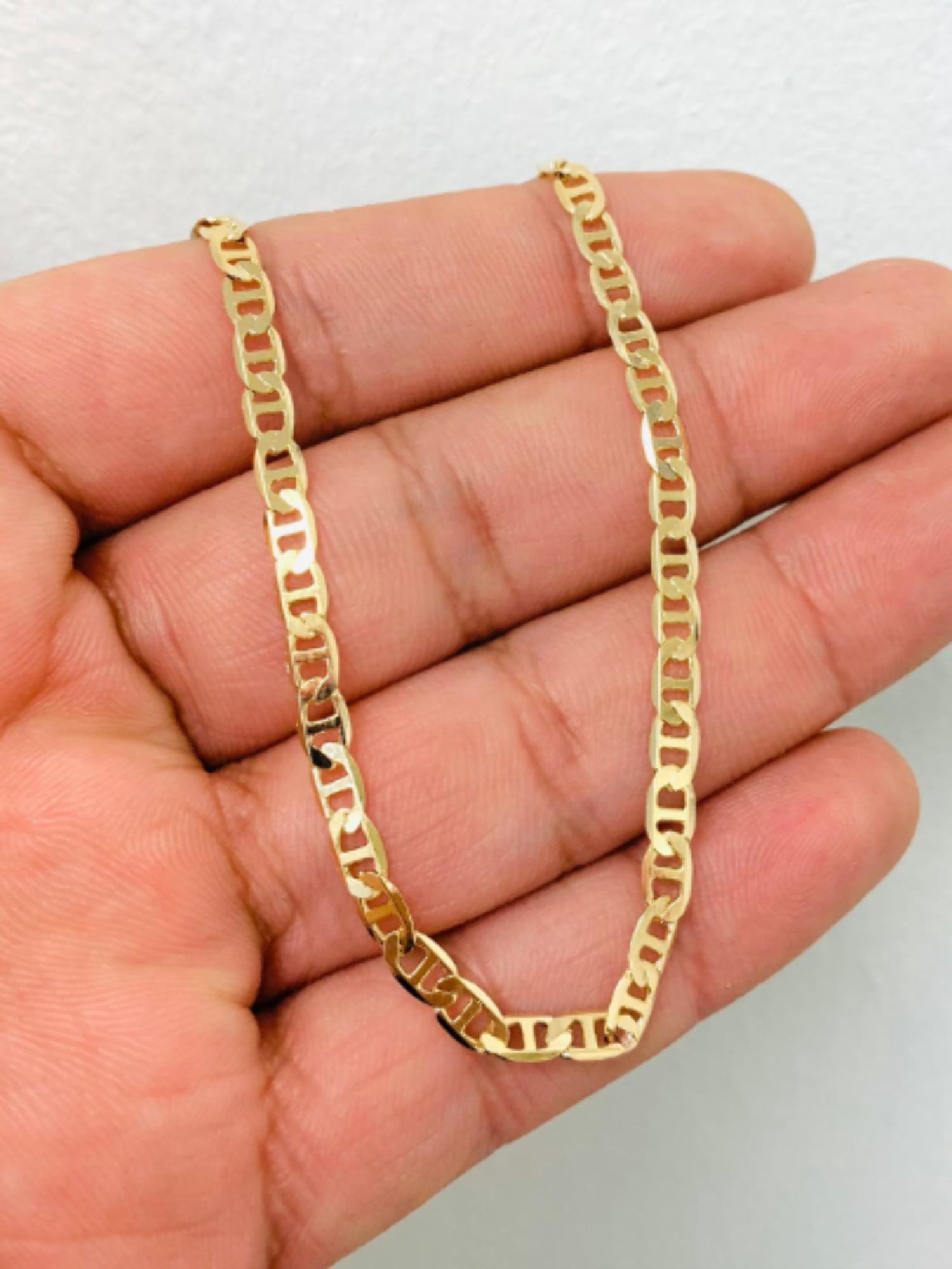 Mariner Link Anklet Bracelet 10" / 18K Gold Filled Anklet Bracelet For Women / Anklet Bracelet Plus Extension 1.5" / Tobillera de P[ie Para Mujer / Pulsera de Pie Para Mujer en Oro Laminado