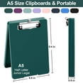 thumbnail image 2 of HearthHarmony Small Clipboard with Storage, A5 Clipboards with Pen Holder, Half Letter Clip Boards 6x9 Mini Plastic Clipboard with Low Profile Clip for Classroom, School, Office Supplies (Emerald), 2 of 16