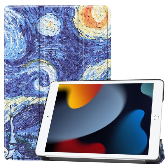 PU Leather Case for iPad 9th 8th 7th Generation 10.2 inch (2021/2020/2019) Flip Stand Cover, Auto Wake/Sleep