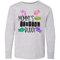 thumbnail image 3 of Inktastic Mommy's Fishing Buddy with Colorful Fish Long Sleeve Youth T-Shirt, 3 of 5