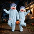 thumbnail image 6 of Big Mouth Monster Onesie, Funny Adult and One Piece Pajamas with Comb Prop, Silly Monster Jumpsuit for Halloween and Costume Parties,Blue L, 6 of 7