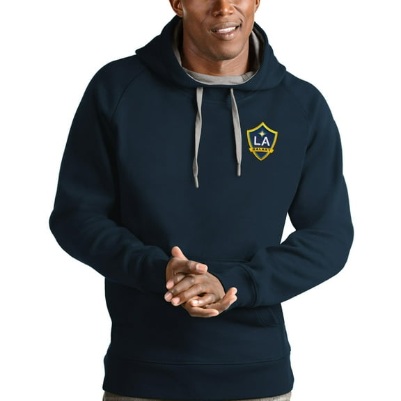 Men's Antigua Navy LA Galaxy Logo Victory Pullover Hoodie