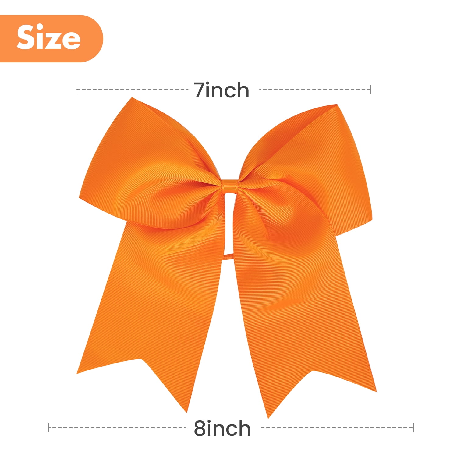 JoyBowie 12+4 Pack Large Cheer Bows & Rainbow Lollipop Hair Clips, Elastic Ties for Girls