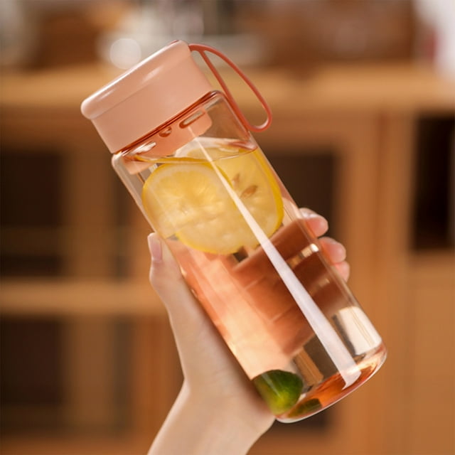 Taza de viaje de plástico resistente al calor con vaso de plástico para té, botella de agua deportiva a prueba de fugas, libre de bebidas frías y calientes, taza de agua de plástico resistente a altas