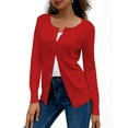 thumbnail image 3 of a.Jesdani Womens Cardigans Lightweight Soft Knit Crewneck Cardigan Sweater S-2XL, 3 of 9