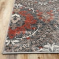 thumbnail image 3 of Superior Oriental Vintage Floral Damask Power-loom Indoor Runner Rug, 2'7"x10', Rust, 3 of 5