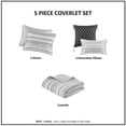 thumbnail image 6 of Madison Park Fraser 3 Piece King/Cal King Printed Microfiber Seersucker Quilt Set Ivory/Black, 6 of 6
