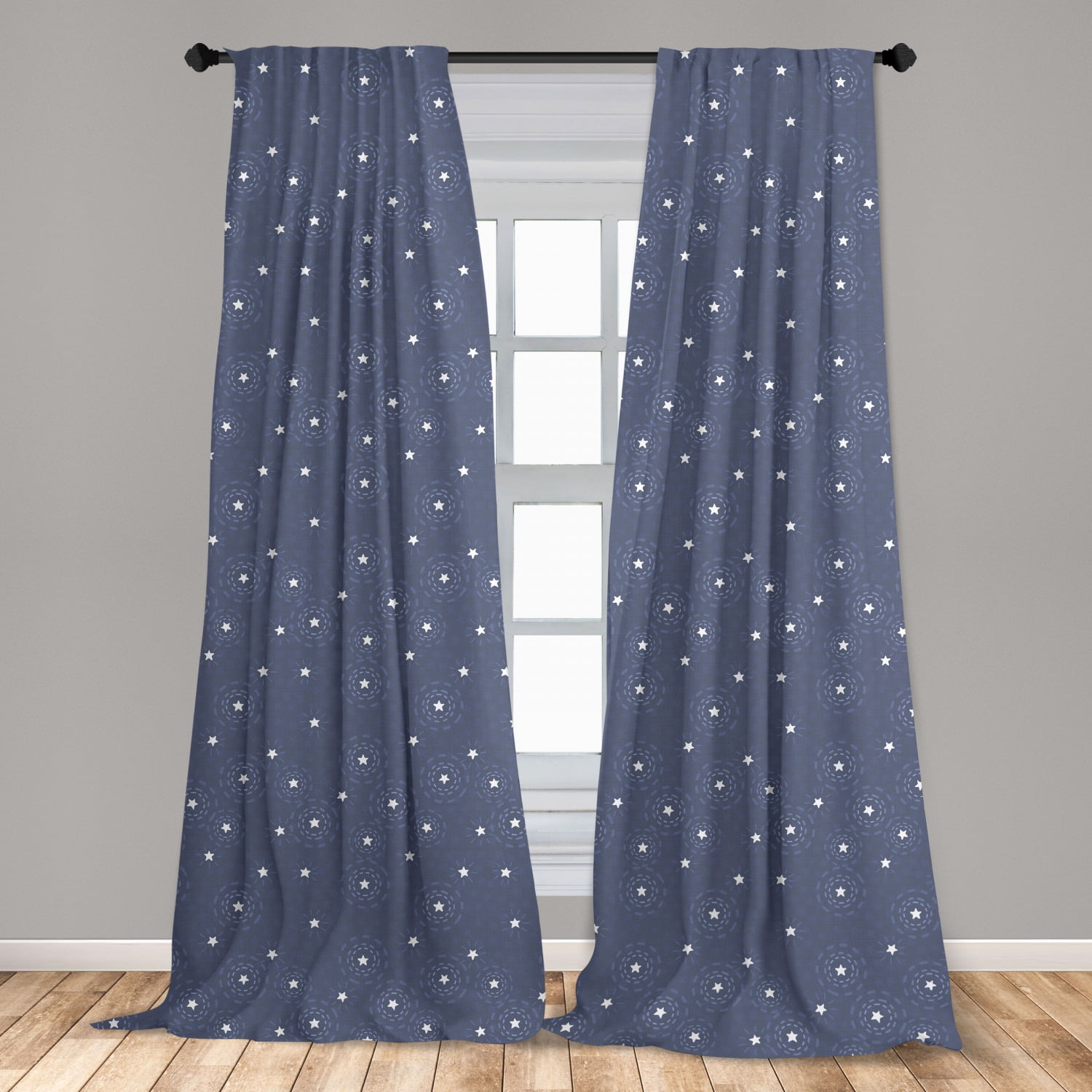 Childrens Kids Blockout Tape Top Curtains With Moon & Stars Design In Blue Pink 
