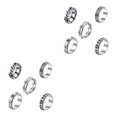 thumbnail image 4 of Jumpingount Anillos giratorios de acero inoxidable de 5 uds., anillos de ansiedad resistentes al desgaste, anillos de luna y estrella a prueba de herrumbre, Type1 NO1 Jumpingount  CBP587118, 4 of 5