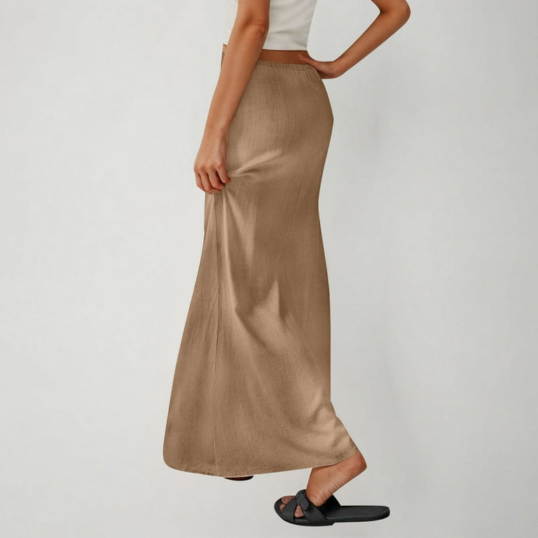 chinese dress ladies Linen Skirts for Women, Linen Maxi Skirt