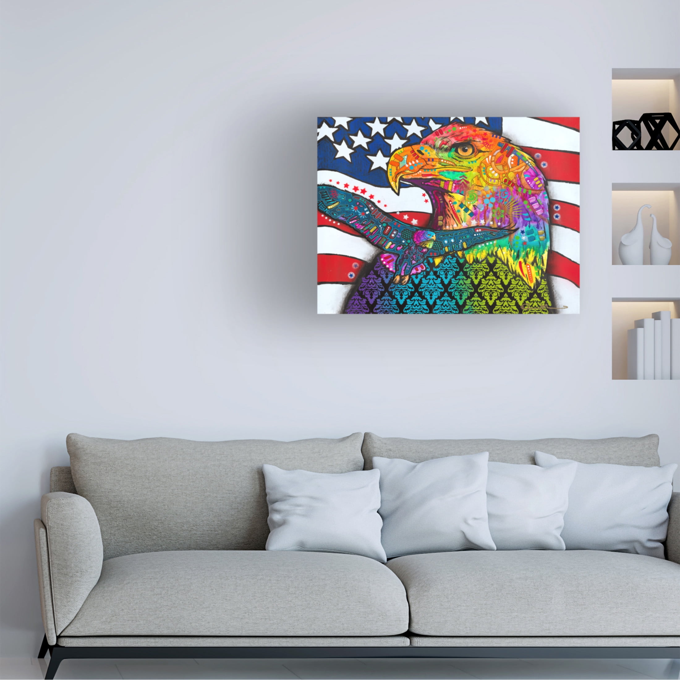 Canvas Wall Art - Dean Russo 'American Eagle' Wall Art for Living Room, Bedroom, or Office Décor by Trademark Fine Art - 47 x 35 Inches