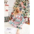 thumbnail image 2 of Pijama sexy de Navidad 2024 para mujer, otoño, bonito estampado, sudadera con capucha de manga larga, pijama con solapa en el trasero y botones, 2 of 4