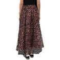 thumbnail image 6 of Women'S Leopard Print Skirt Y2k Goth High Waist Ruffled Pleated Flowy Long Skirts Black XL, 6 of 9