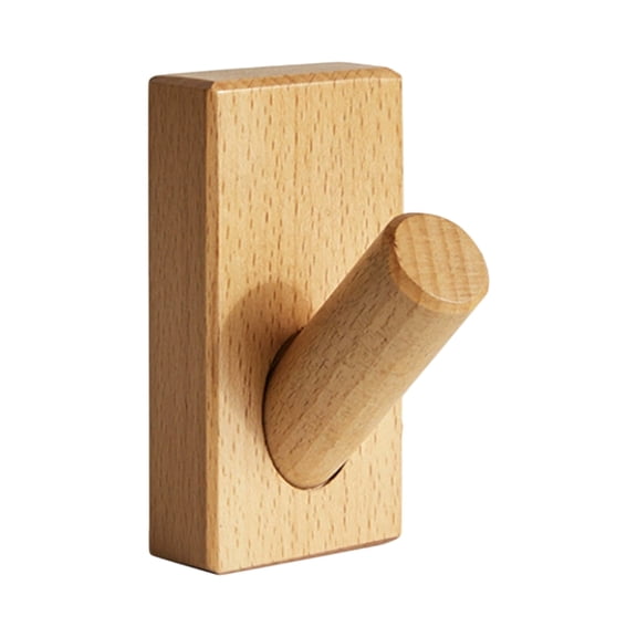 Wooden Wall Hooks Heavy Duty Wall Hook No-Drill Hangers for Coats, Hats, Decor