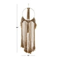 thumbnail image 3 of DecMode Brown Fabric Intricately Weaved Macrame Wall Decor with Beaded Fringe Tassels, 3 of 9