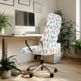 thumbnail image 3 of SCRAWLGOD Eggs Floral Spots White Easter Soft Computer Office Chair Cover Stretchy Easy to Remove Desk Chair Seat Protector Non-Slip Stain Resistant Boss Chair Covers, L, 3 of 7