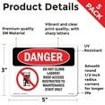 thumbnail image 2 of Do Not Climb Ladder Roof Access OSHA Danger Vinyl Decal Label 5 Inch x 3.5 Inch - 5 Pack, 2 of 6