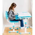 thumbnail image 3 of VIVO Height Adjustable Childrens Desk & Chair Kids Interactive Work Station Blue, 3 of 9