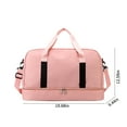 thumbnail image 2 of WIZUTIZ Gym Bag for Women with Shoes Compartment Collapsible Travel Bag Swim Weekender Lightweight Tote Bag Workout Yoga Sports Large Travel Duffle Bag Womens Large Lightweight Bag Pink, 2 of 5